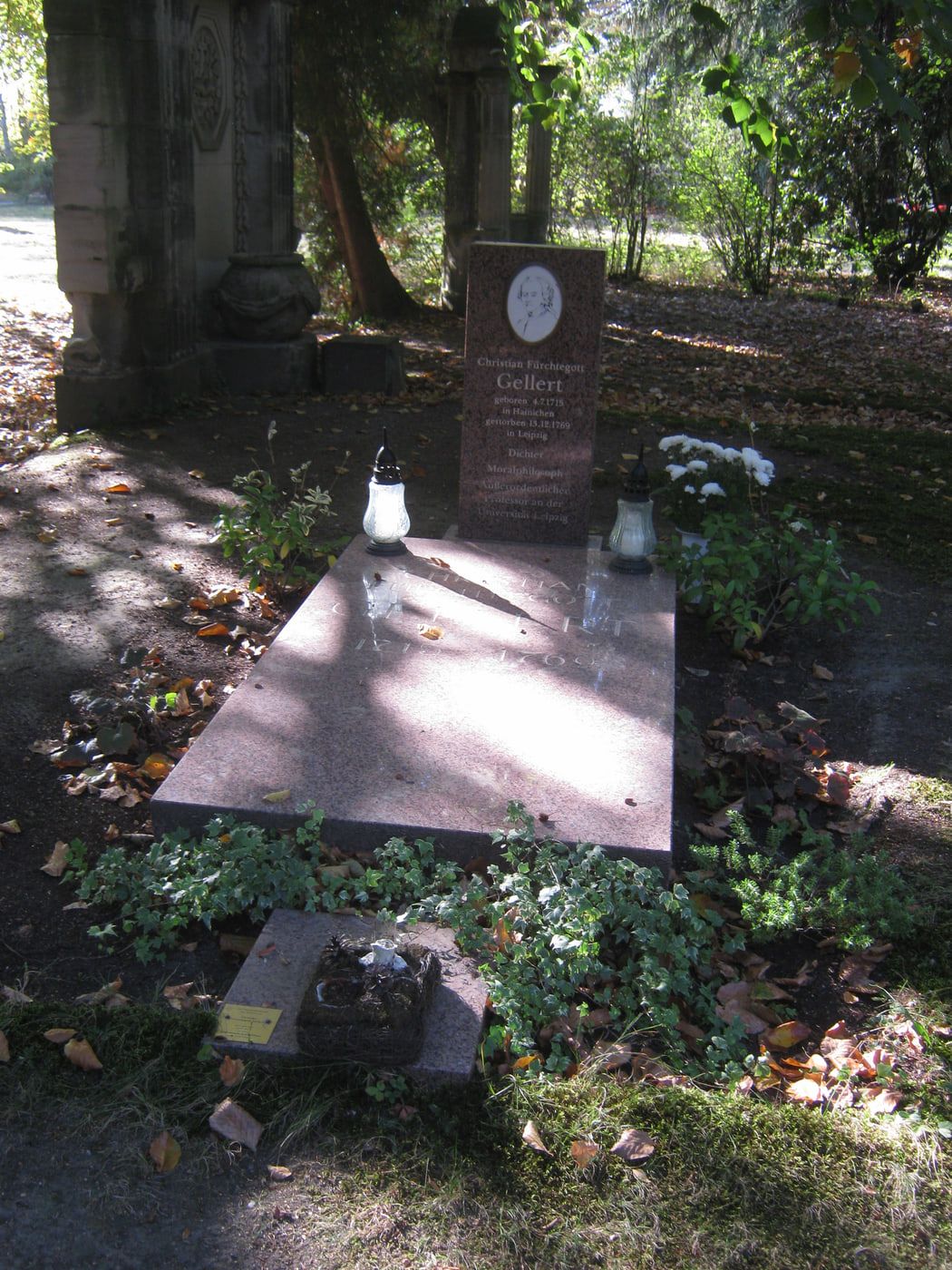 Grabstätte von Christian Fürchtegott Gellert auf Südfriedhof Leipzig